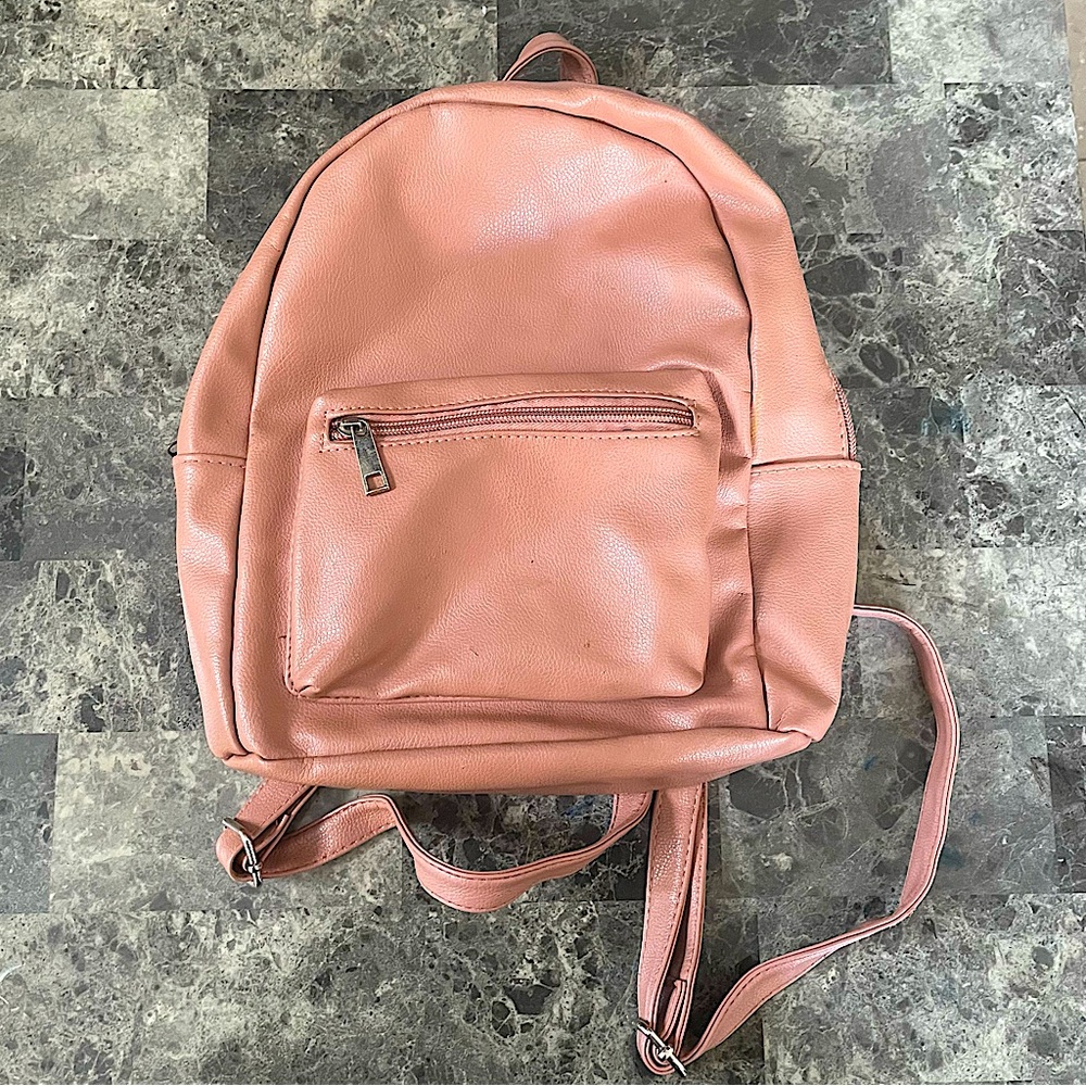 Salmon Coloured Mini Backpack